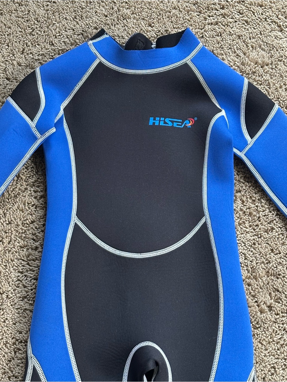 HiSea Blue and Black kids Scuba Wetsuit size 6 - Picture 5 of 11